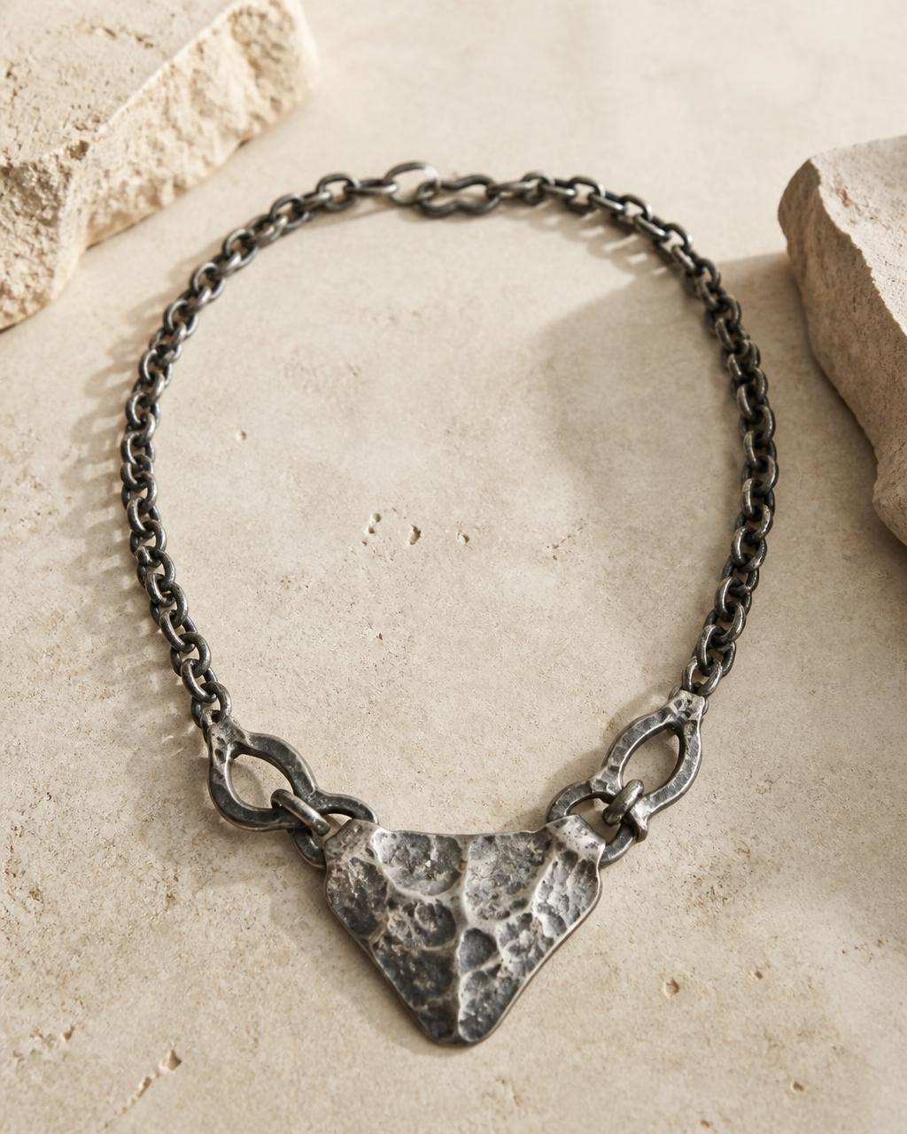 MARE NERO NECKLACE — Argento ossidato